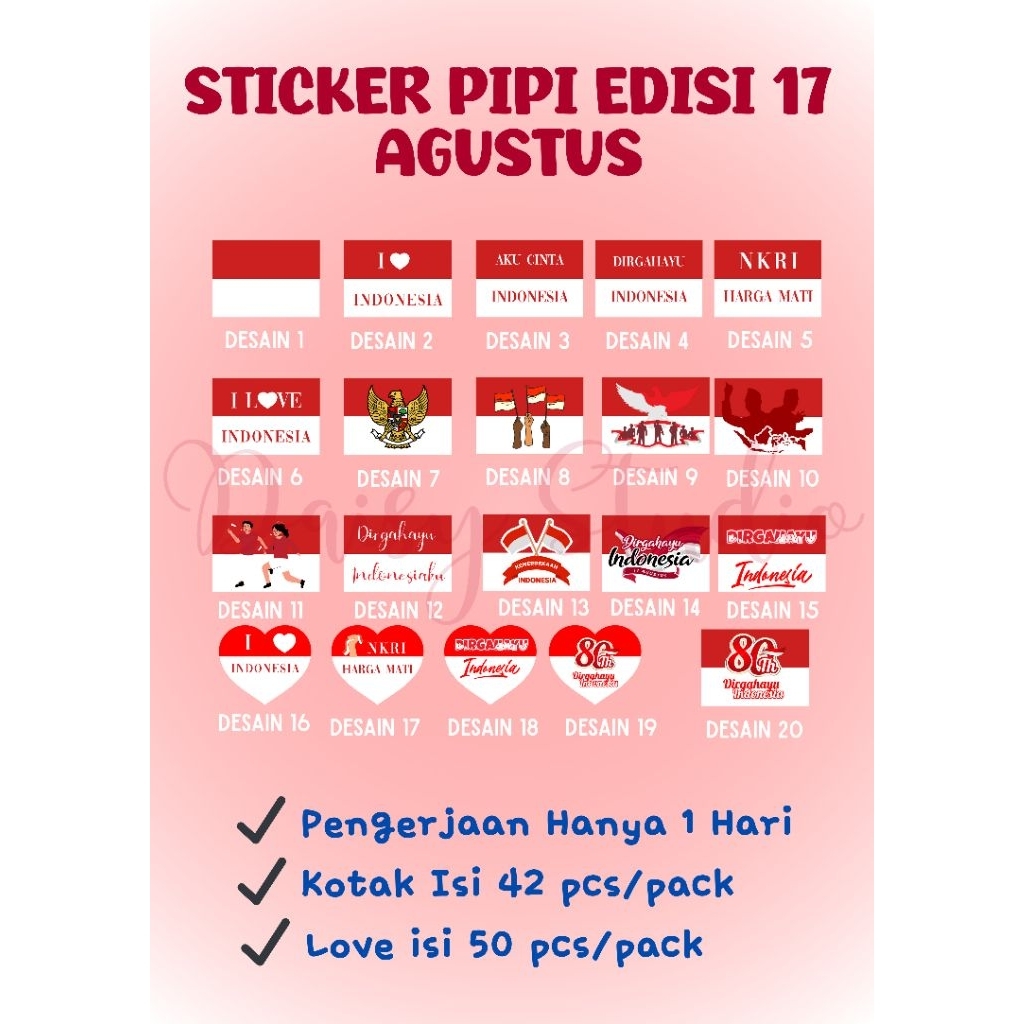 

STIKER PIPI BENDERA / STIKER MERAH PUTIH / STIKER PIPI AGUSTUSAN