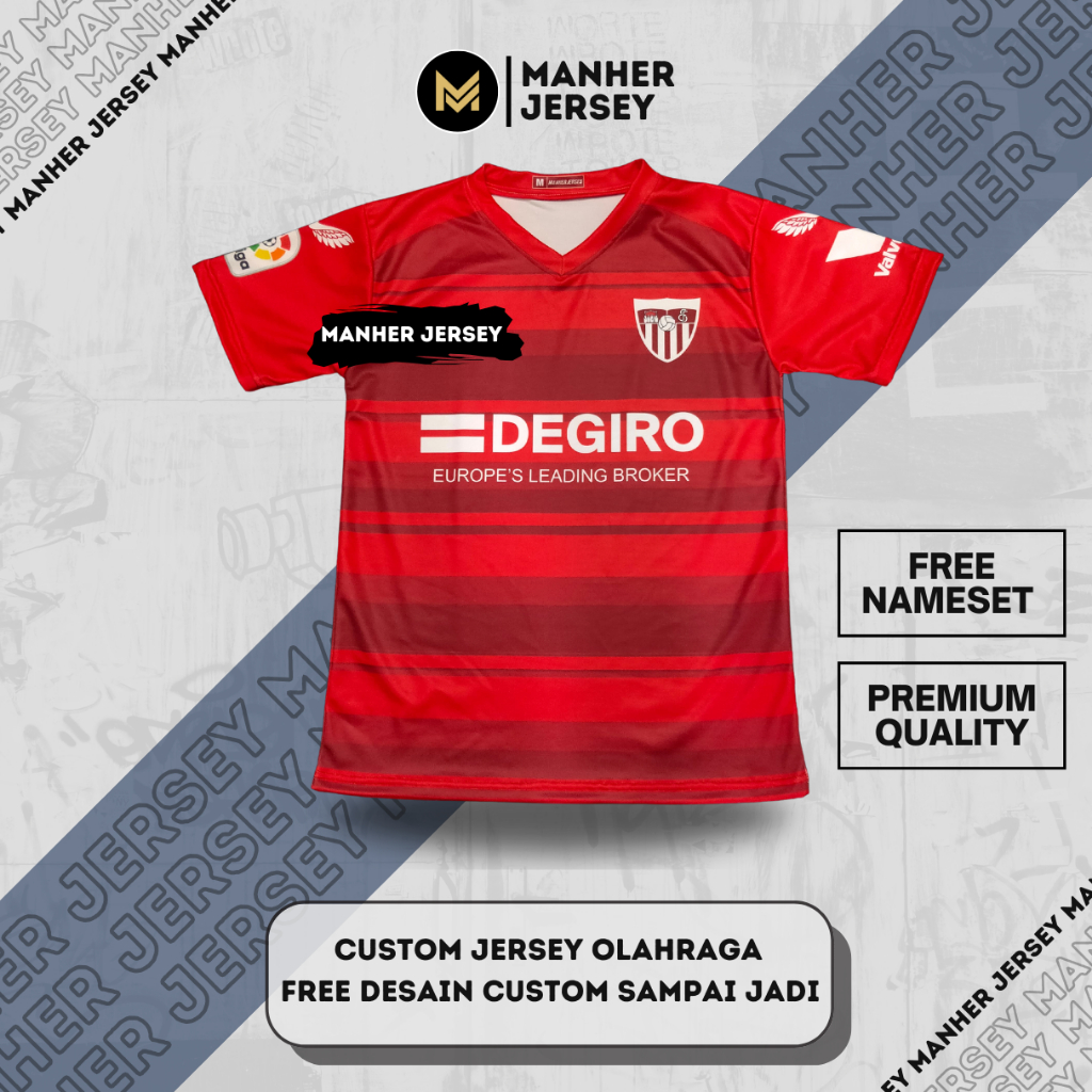 Jersey Sevilla 2022 2023 Full Printing Custom