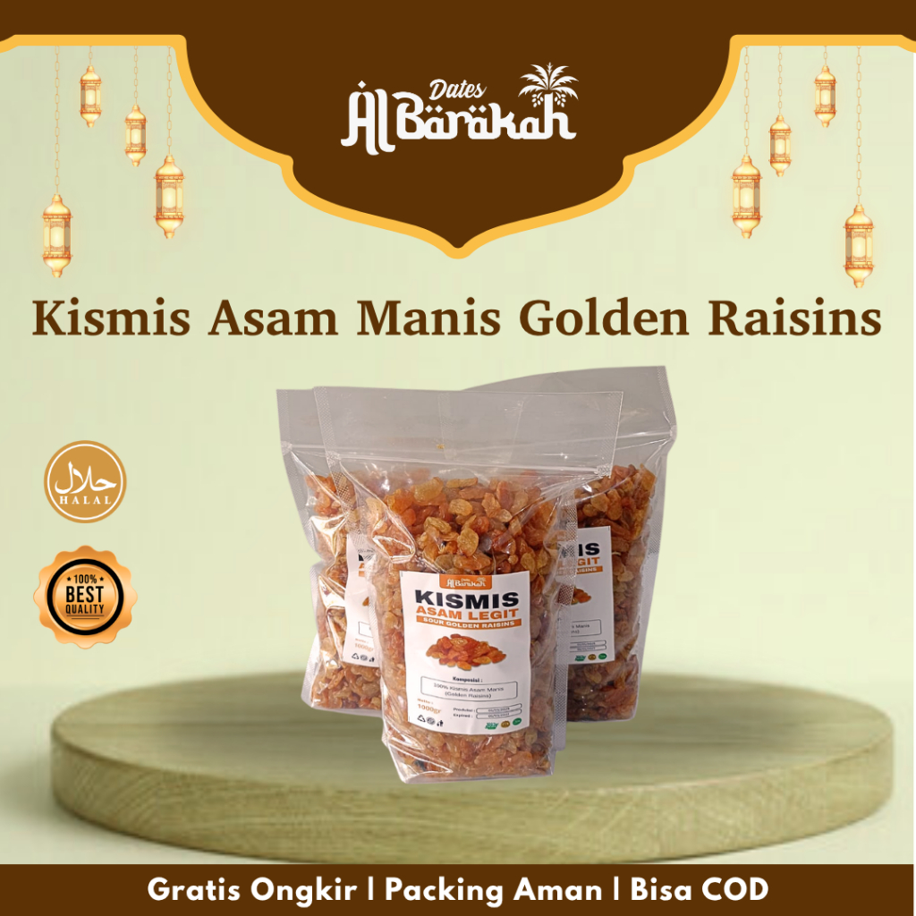 

Kismis Asam Manis Golden Raisin Cemilan Arab Oleh Oleh Haji dan Umroh Original Kualitas Premium
