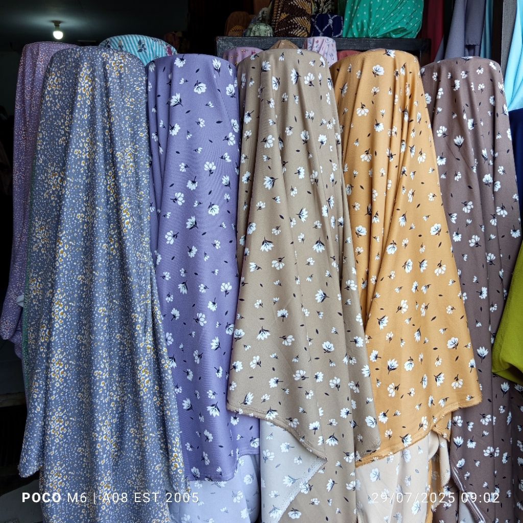 HARGA/0,5 M  BAHAN SHAKILA MOTIF | BAHAN SHAKILA PREMIUM | KAIN SHAKILA STRETCH | KAIN SHAKILA TWILL