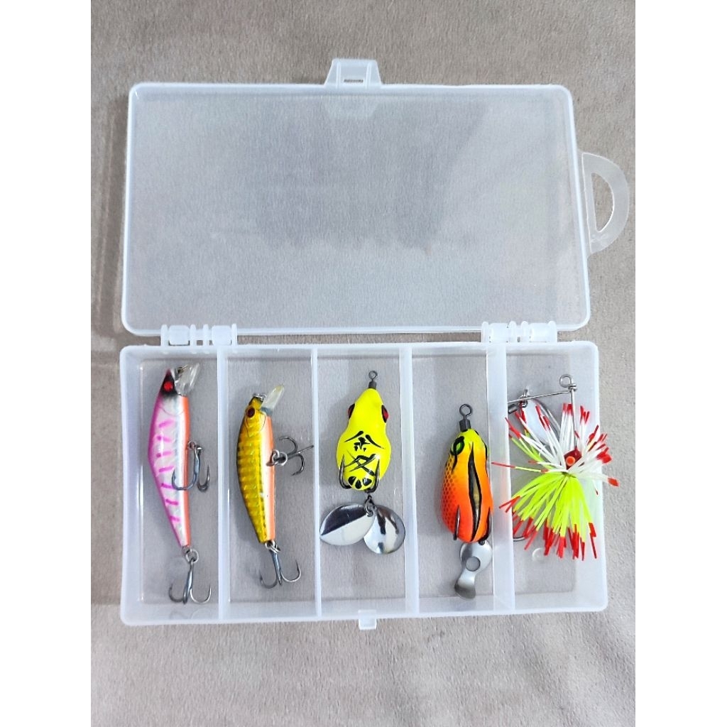 PAKET LURE CASTING PLUS BOX LURE. umpan casting.