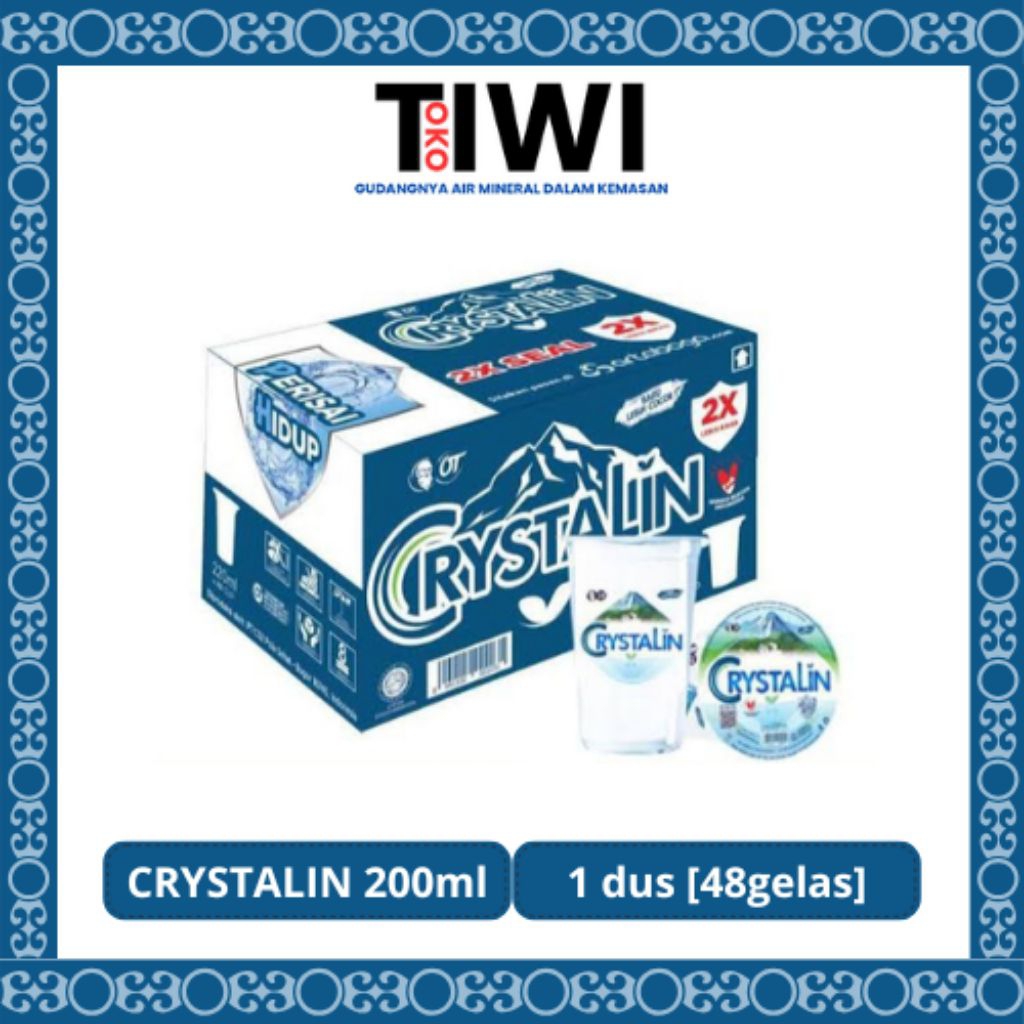 

CRYSTALIN - Air Mineral Dalam Kemasan Gelas & Botol - 1dus - Khusus Instan & Sameday