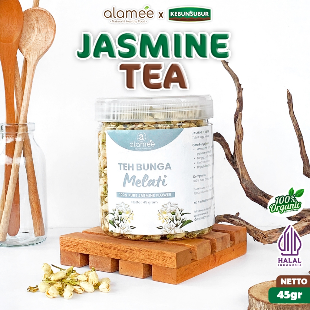 

ALAMEE Teh Bunga Jasmine Tea Flower Melati Organik Jasmin Herbal Kering Dried Premium kebunsubur