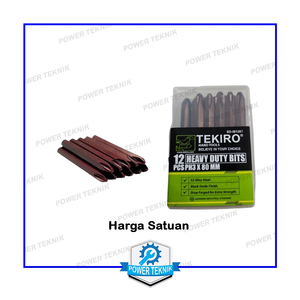 TEKIRO Mata Obeng Ketok Plus PH3 8x80mm Original Mata Obeng +