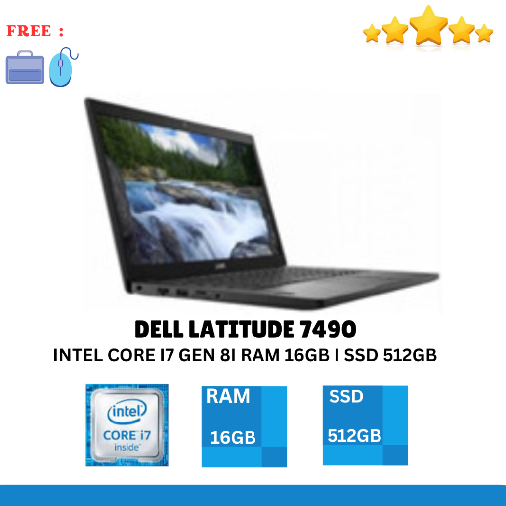 LAPTOP DELL LATITUDE 7490 CORE I7 GEN 8 16GB 512GB BERGARANSI