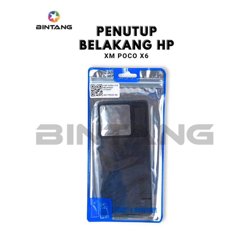 

PARTS PENUTUP BELAKANG HITAM BT XM POCO X6