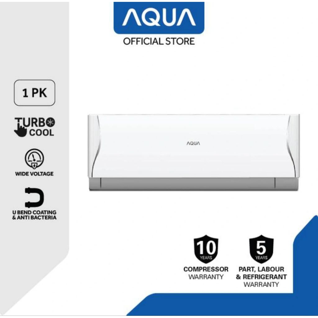 AC AQUA 1 PK AQA-9FQDL AC AQUA 1PK 9FQDL AC SPLIT AQUA 1 PK AC AQUA GARANSI RESMI LAMPUNG