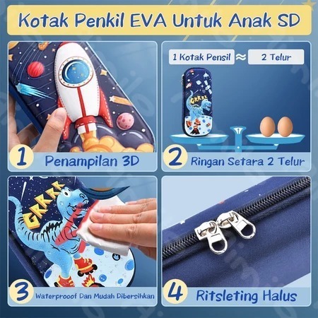 

Tempat Pensil Aesthetic 3D Tempat Pensil Anak Waterproof Kotak Pensil Alat Tulis Sekolah