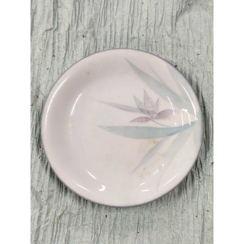 Piring Kue Keramik Motif Bunga Ungu Premium Jepang