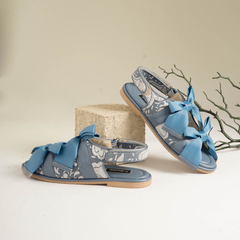 Dianable - Hanna Soft Blue Flat Sandal Wanita