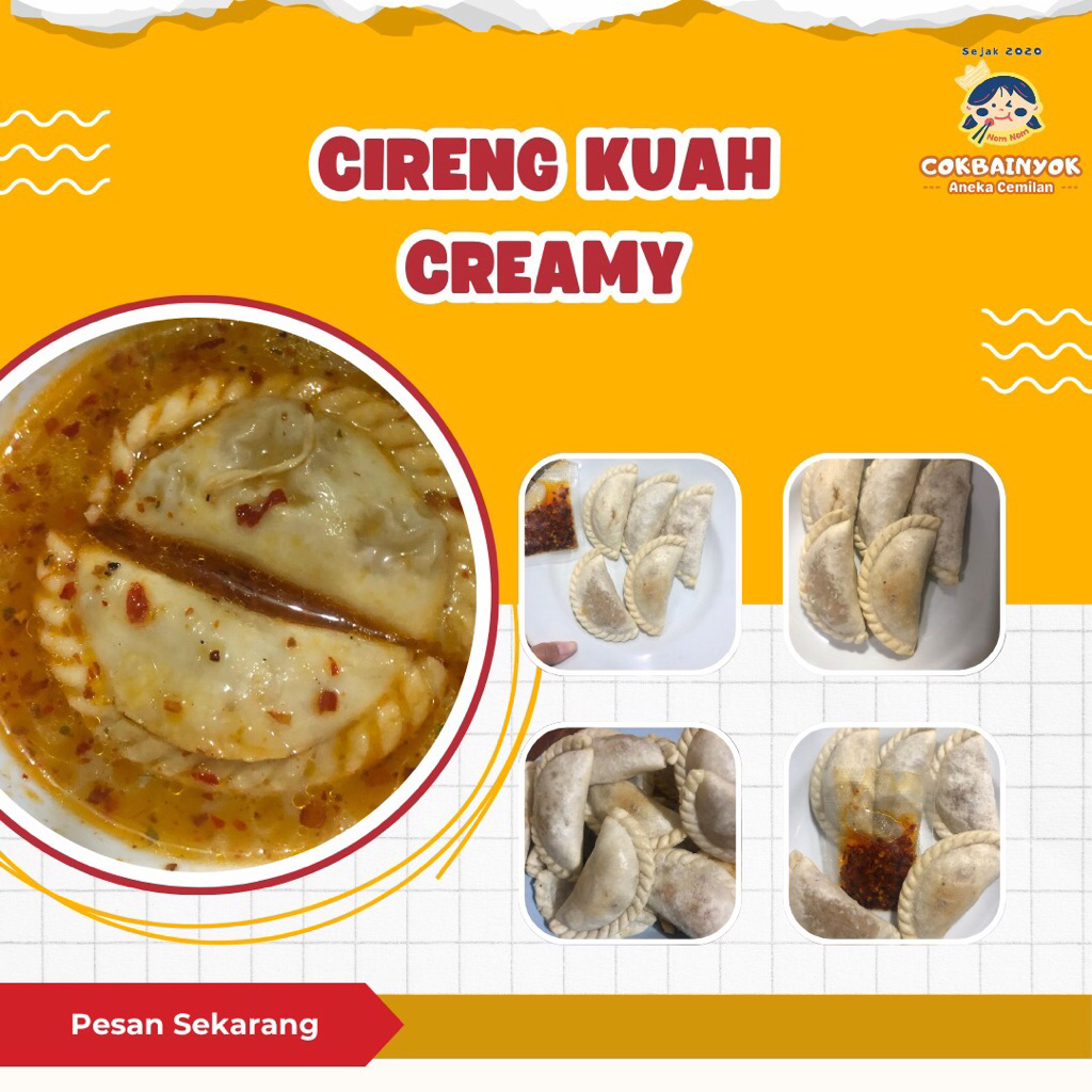 

CIRENG KUAH CREAMY JUMBO ISI AYAM SUWIR ISI 4