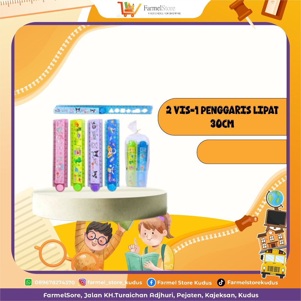 

Vis-1 Penggaris Lipat Karakter 30cm