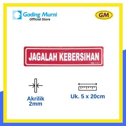 

GM LABEL JAGALAH KEBERSIHAN LK-251 KECIL WARNA