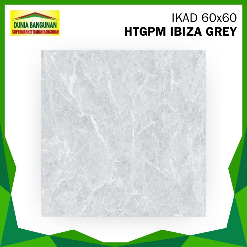 Granit 60x60 Lantai IKAD Ibiza Grey KW2 Granit Marble Abu Glossy Granit Dinding