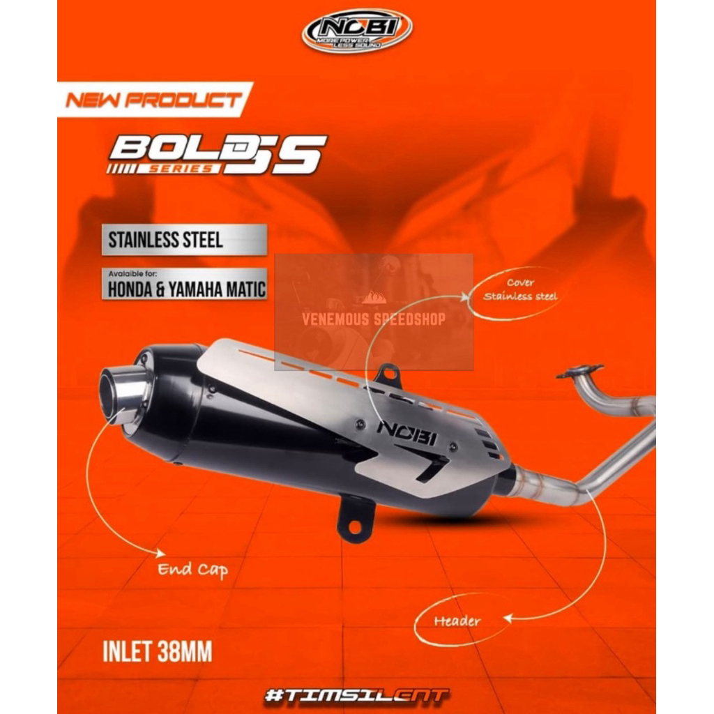 Knalpot Standar Racing NOBI Bold SS Nmax Aerox VarioNew PCX ADV