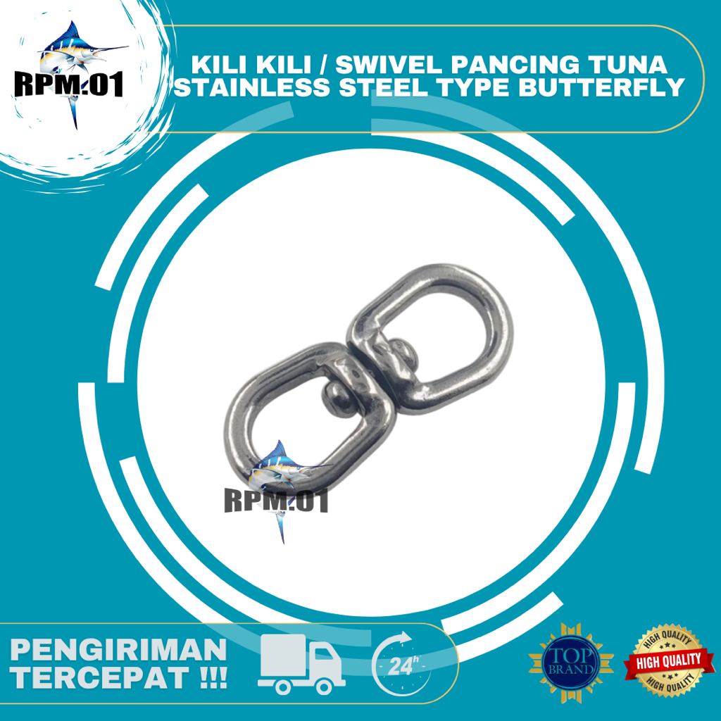 KILI KILI / SWIVEL PANCING TUNA STAINLESS STEEL TYPE BUTTERFLY / KUPU-KUPU