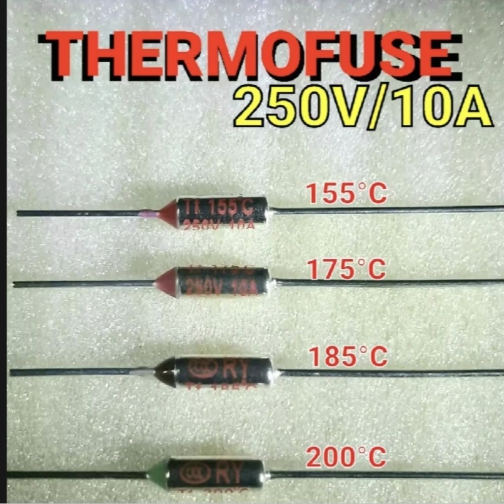 (1 Buah) FUSE MAGIC COM DAN SETRIKA 10A 250V 100°C Sampai 250°C TERMOFUSE MAGIC COM FUSE MAGICCOM TH