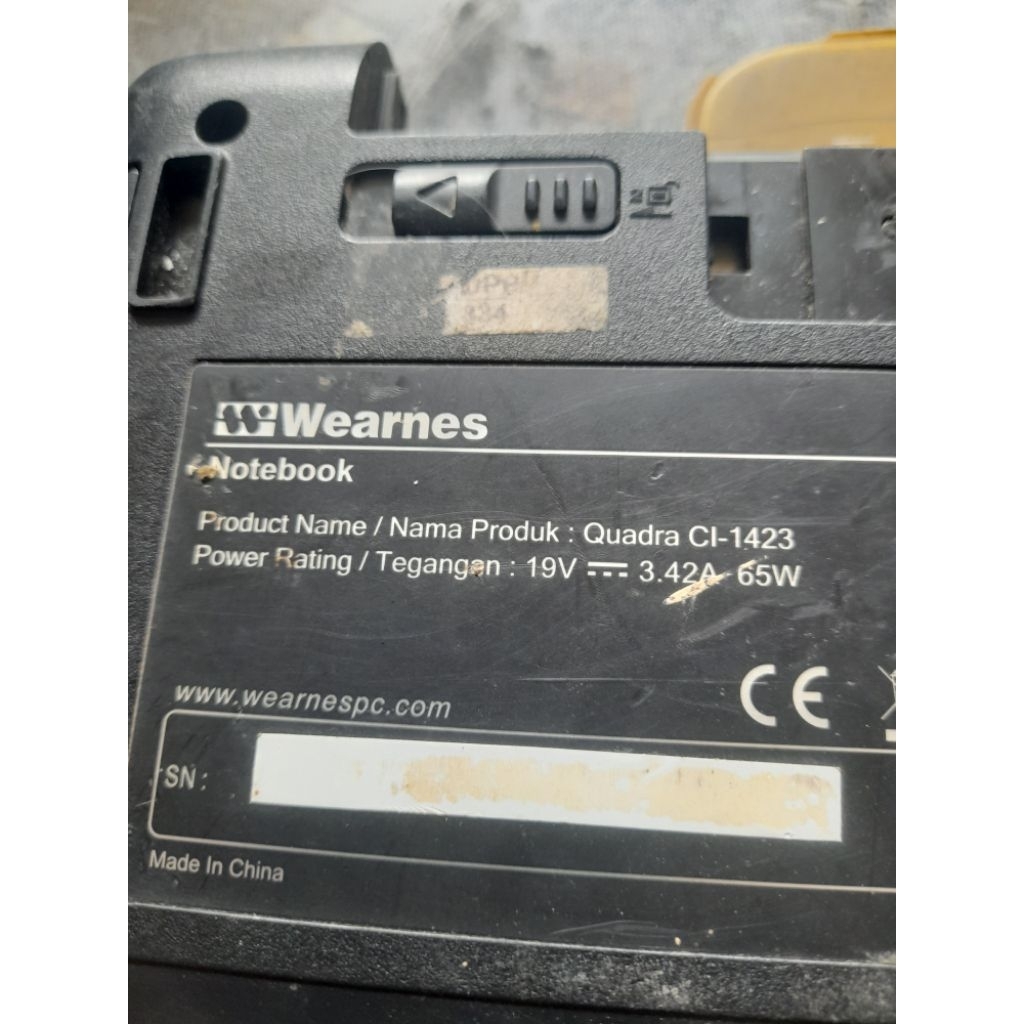 MAINBOARD LAPTOP WEARNES CL-1423 BEKAS NORMAL