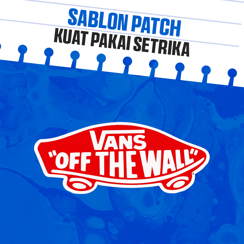 

LABEL TAG BRAND VANS PATCH STIKER SABLON BAJU Logo Setrika / cetak print DTF POLYFLEX SABLON