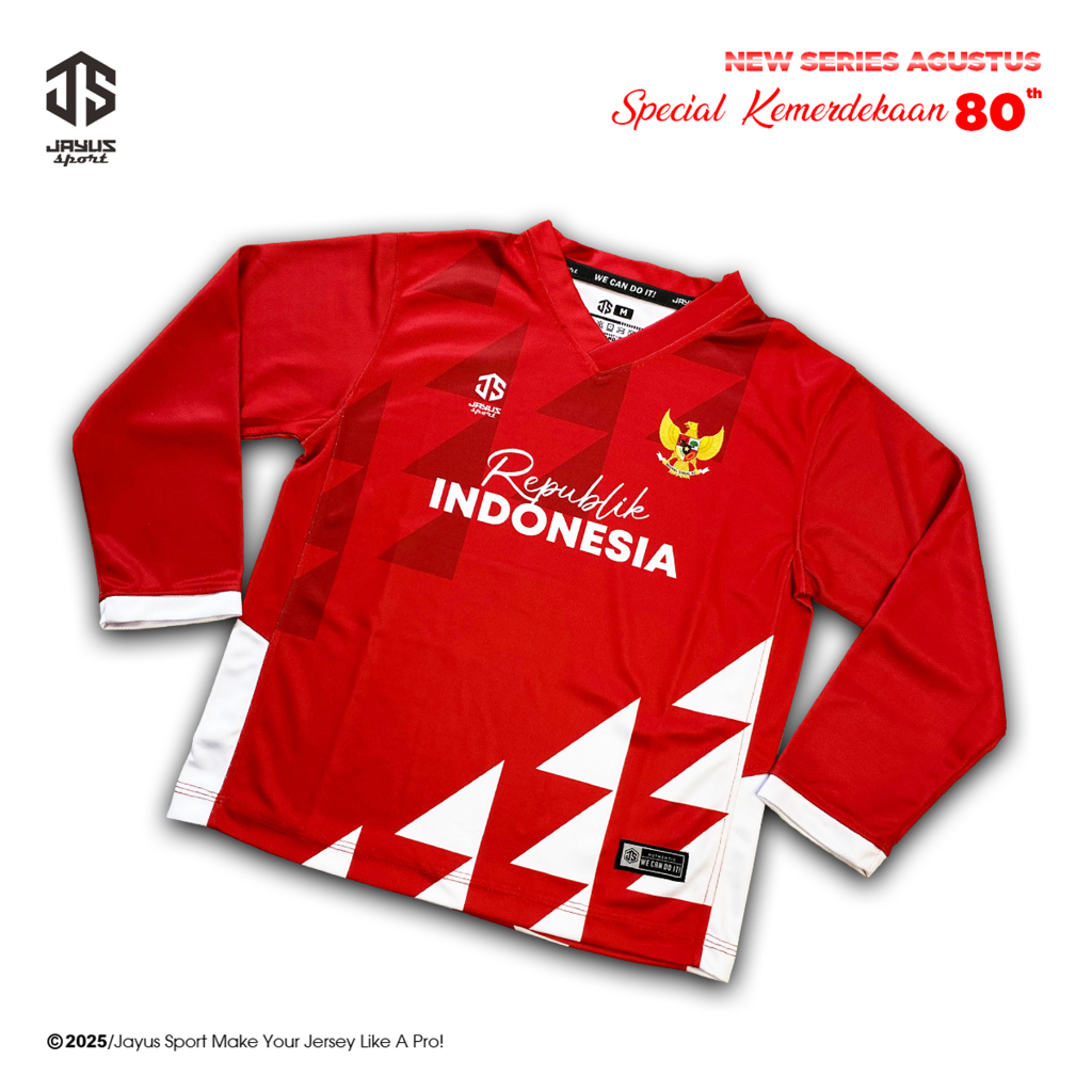 JERSEY FANTASI INDONESIA SERIES DIRGAHAYU 80 ANAK | JERSEY SEPAK BOLA KIDS | JERSEY BOLA ANAK