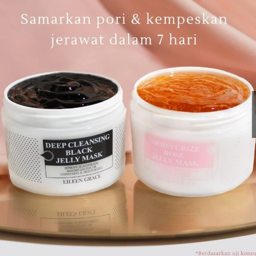 EILEEN GRACE Moisturize Rose Jelly Mask 300 ml | Masker Wajah | Jerawat | Bruntus | Bopeng | Bekas J