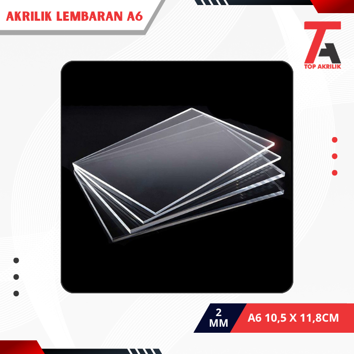 

Akrilik Lembaran / Akrilik Bening A6 Bahan Akrilk Tebal 2mm