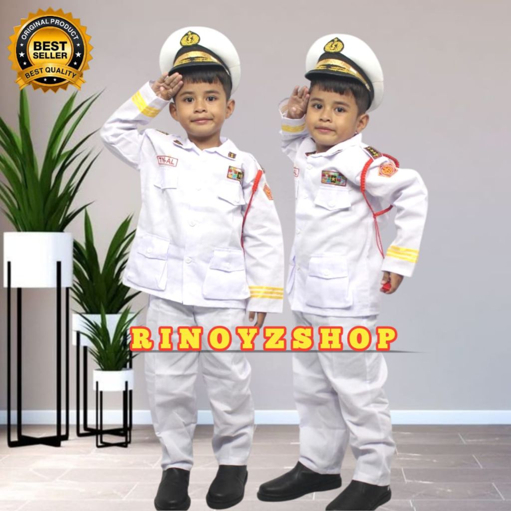Baju TNI Angkatan Laut Cilik (TNI-AL) / KOSTUM ANAK TNI AL / BAJU KARNAVAL ANGKATAN LAUT CILIK