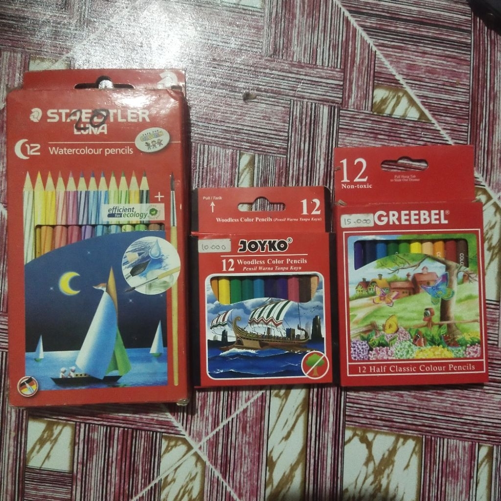 

OBRAL Pensil Warna Luna, Greebel, dan Joyko