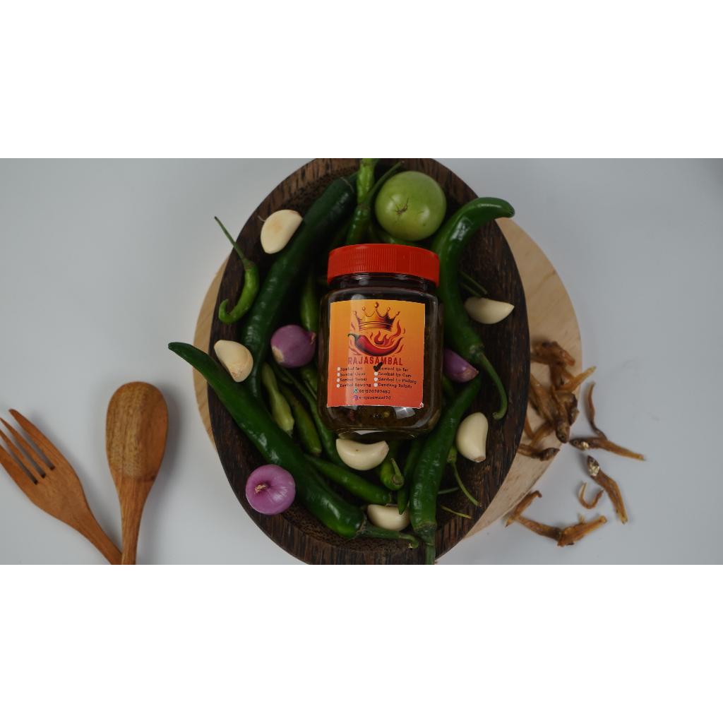 

Raja Sambal-Sambal Ijo Teri Jengki 200ml-Sambal Bawang/Terasi/Teri Jengki/Cumi/Ijo Khas Padang/Ijo Cumi/Ijo Teri Jengki/Dendeng Balado