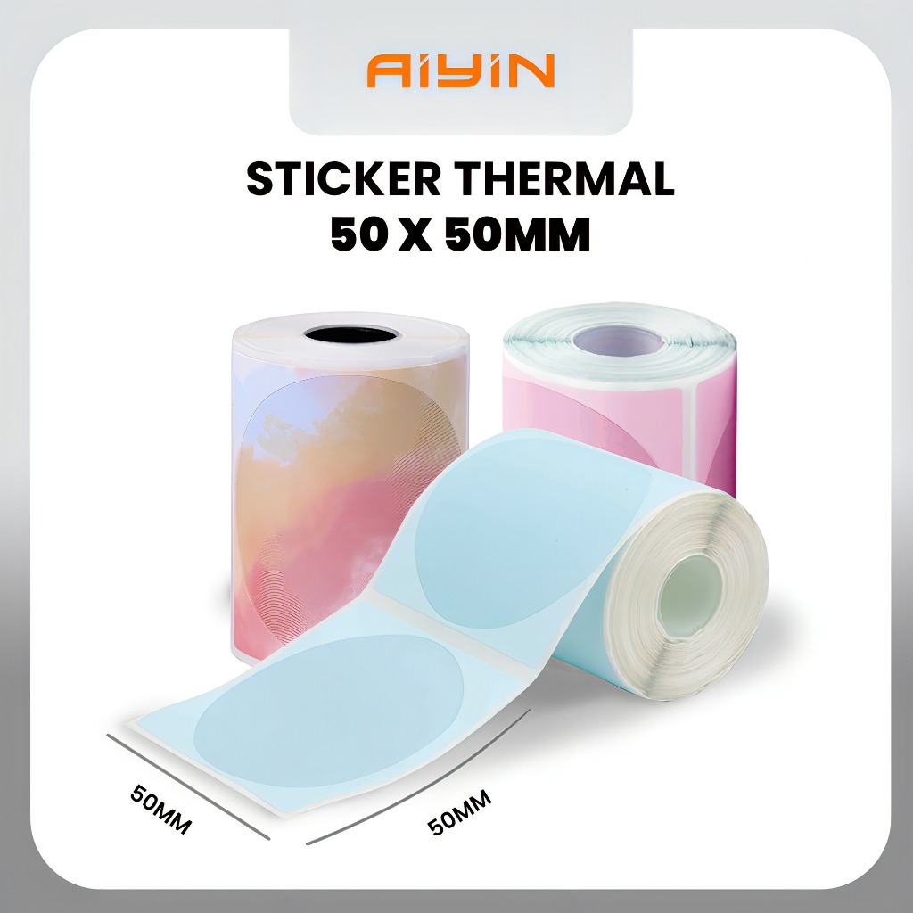 

AiYin Thermal Paper 50mm x 50mm 140pcs/Roll Label Sticker for AiYin ID240 AD240 E40 A81