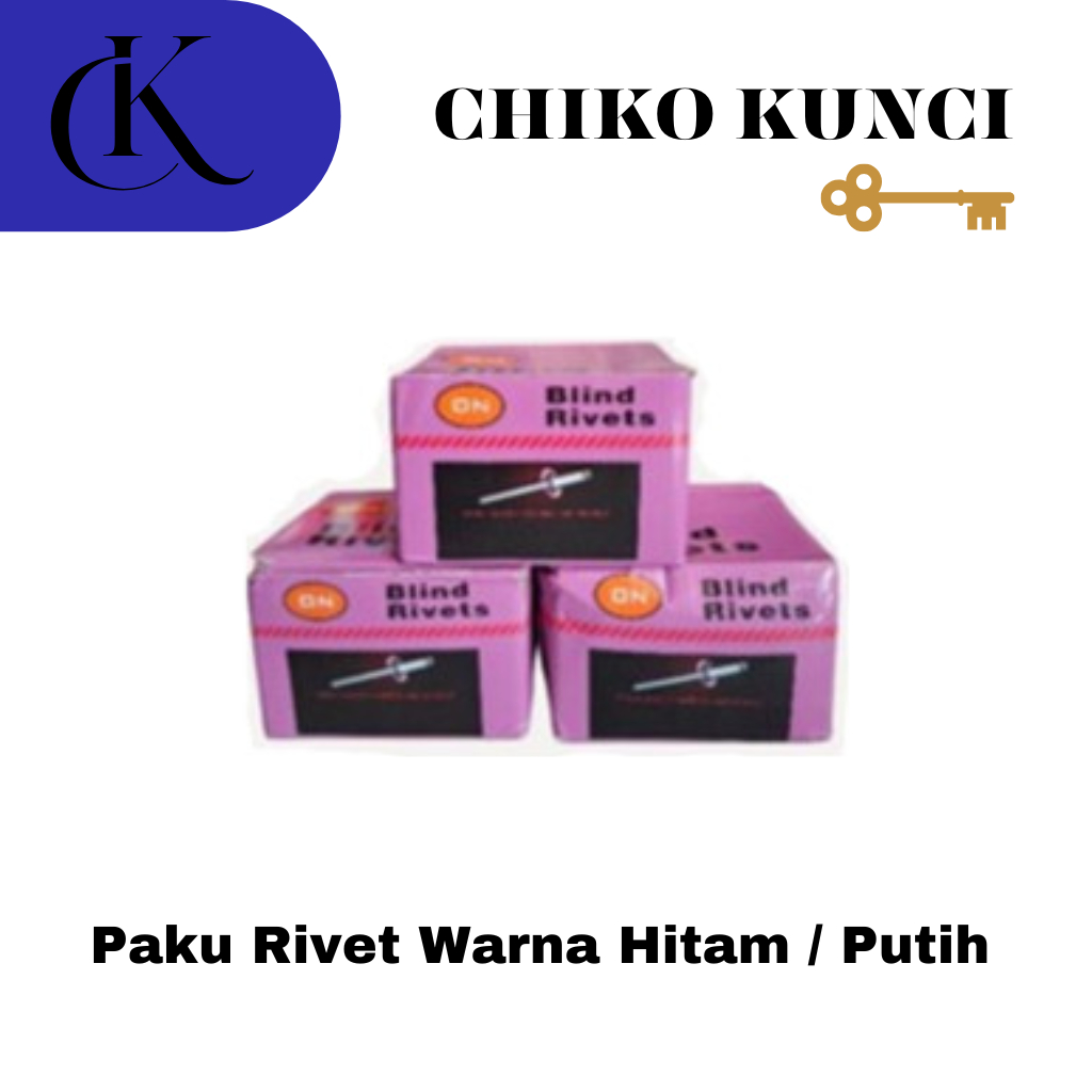 Paku Rivet Warna Hitam / Putih