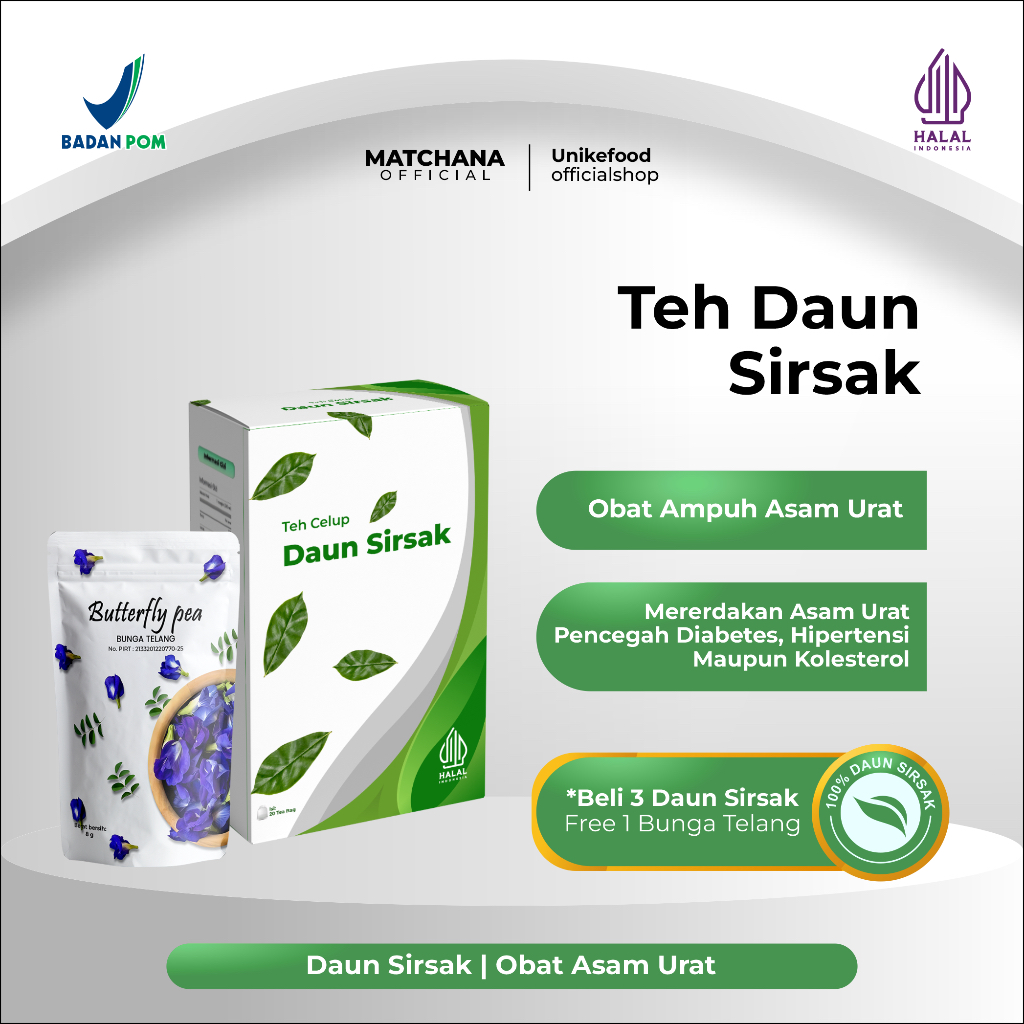 

Obat Asam Urat Paling Ampuh, Unikefood Teh Daun Sirsak Celup Herbal, Obat Bisul, Obat Kolesterol