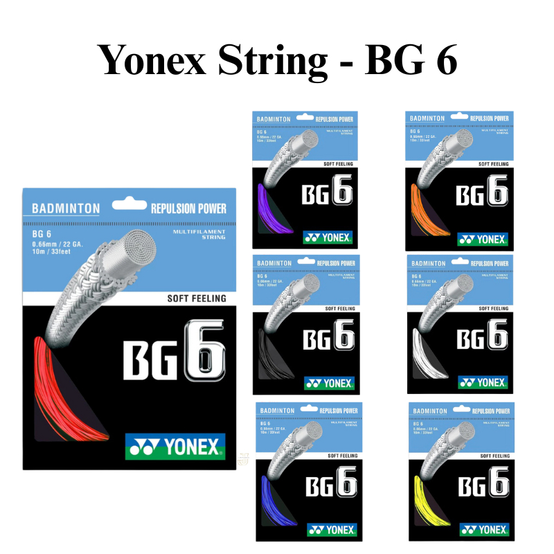 Senar Badminton Yonex BG6 / Senar Raket Bg 6 Original