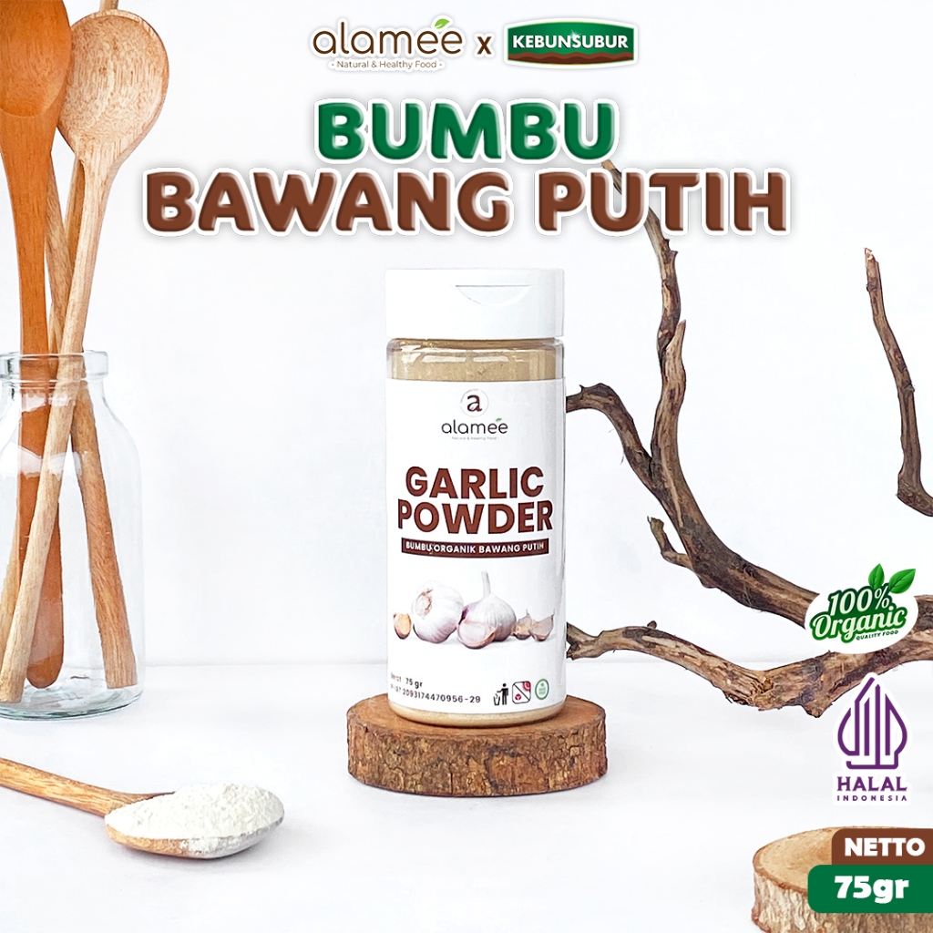 

ALAMEE Bawang Putih Bubuk Garlic Powder Ground Bumbu Dapur Organik Seasoning Tabur kebunsubur
