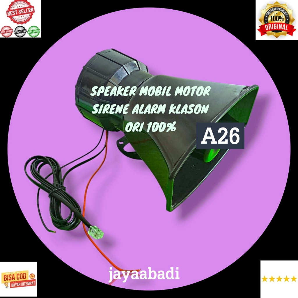 A26 SPEAKER MIC TOA CORONG Klakson patwal polisi patroli Ambulance SPIKER  DC 12V 100% ORI MEGAPHONE