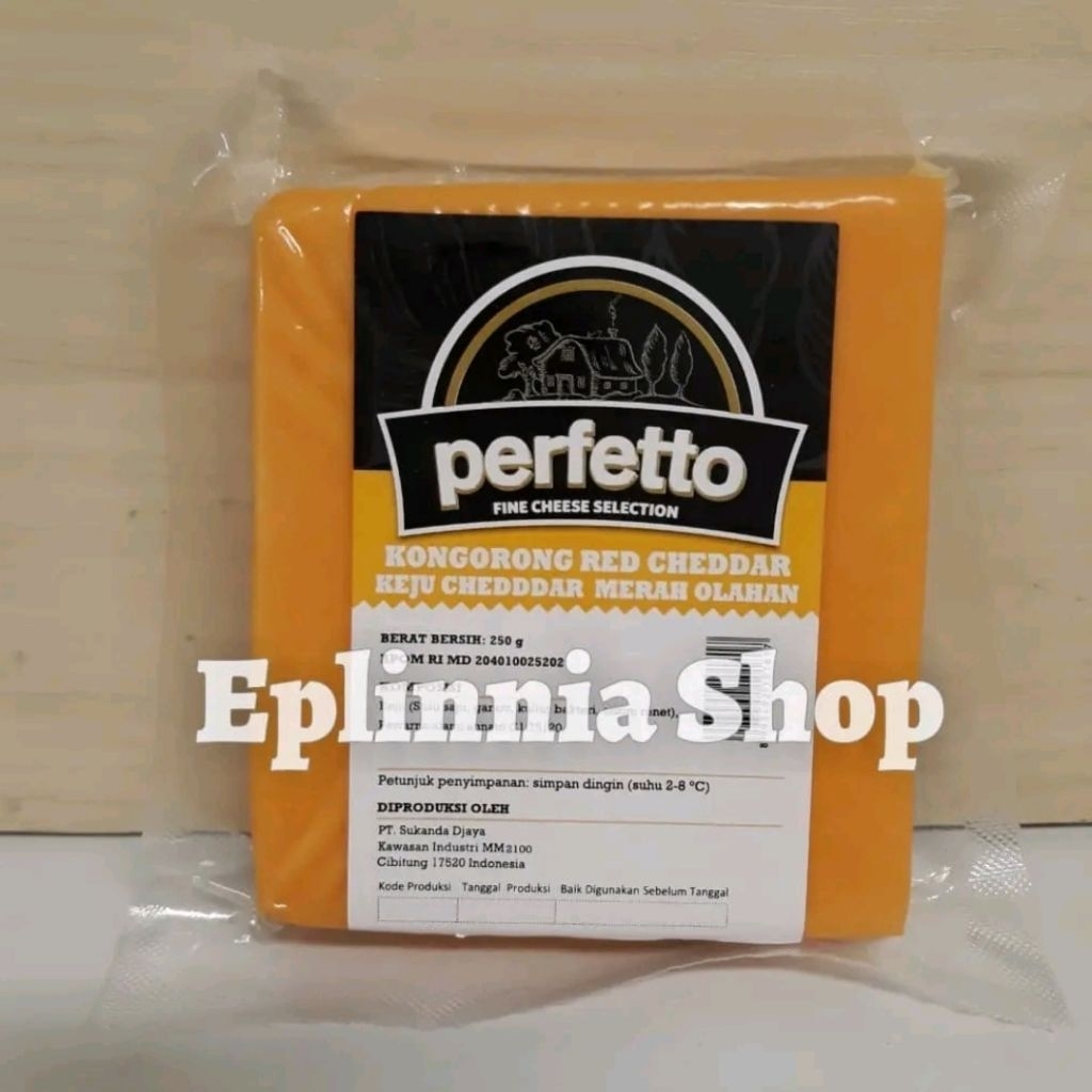 

Keju Perfetto Kongorong Red Cheddar 250 gr - Perfeto Keju Merah Olahan