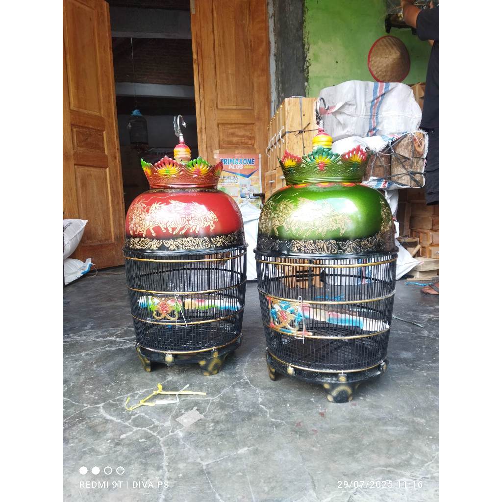 SANGKAR KANDANG BURUNG PERKUTUT FIBER KERETA KANDANG ANGGUNGAN PERKUTUT BAHAN FIBER (B)