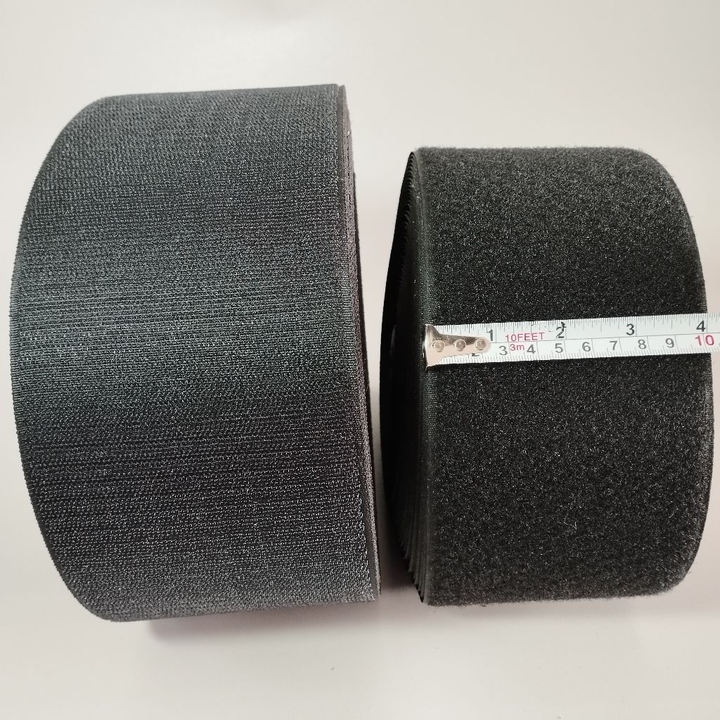 Velcro Hitam Kasar & Halus / perekat Lebar 10cm jual per meter