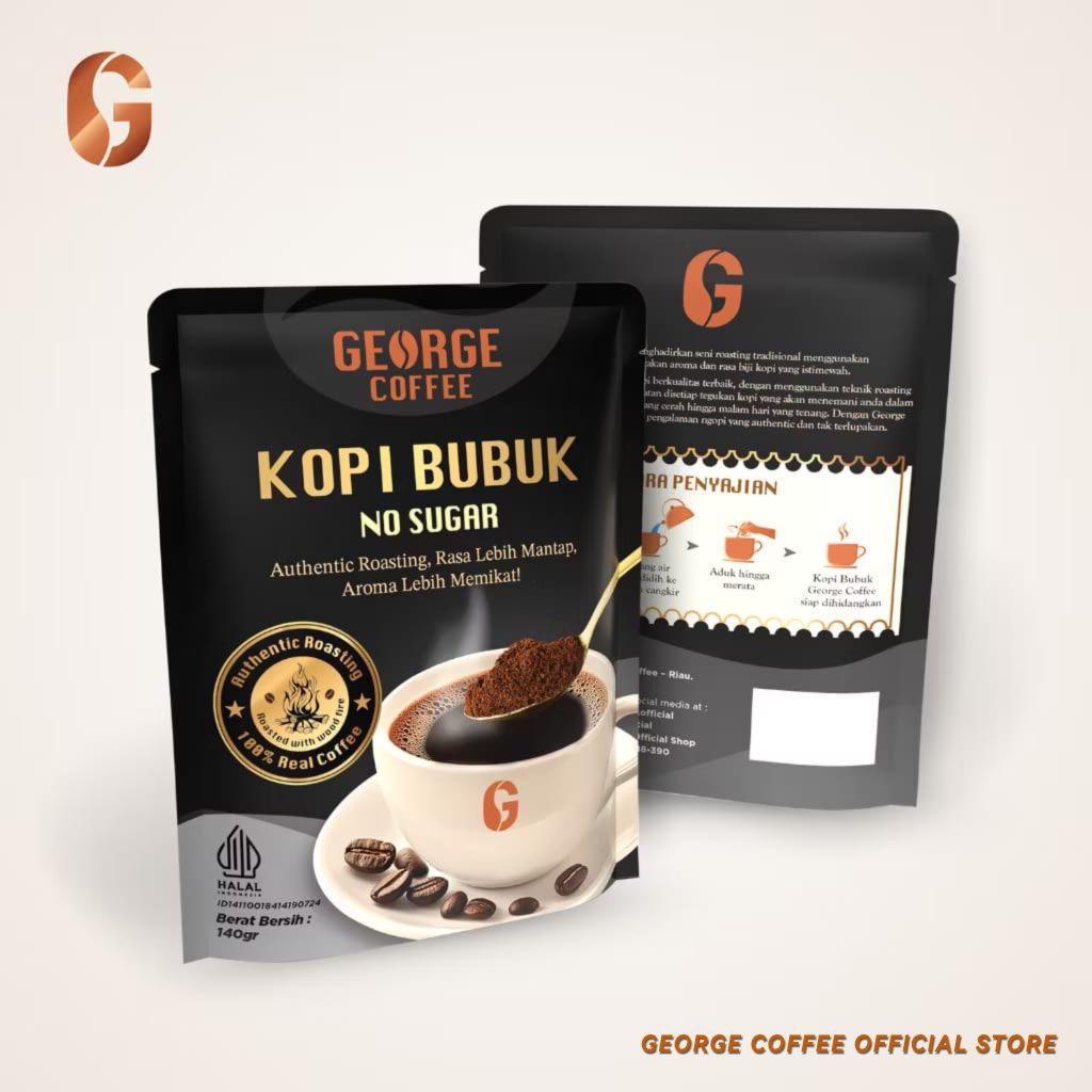 

George Coffee *Kopi Hitam Bubuk Tanpa Gula* 140gr