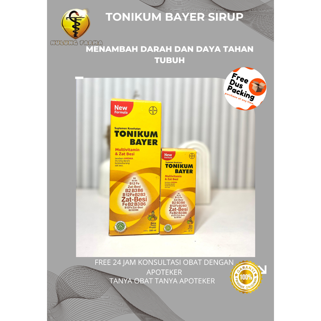 

TONIKUM BAYER SIRUP MENAMBAH DARAH DAN DAYA TAHAN TUBUH
