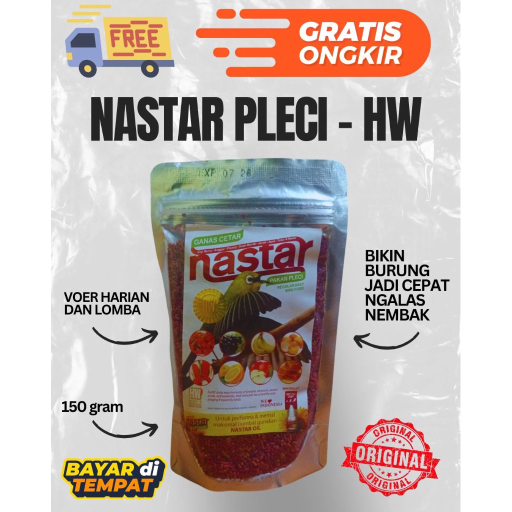 Voer Nastar Pleci Original 150 gram EXPIRED 2027