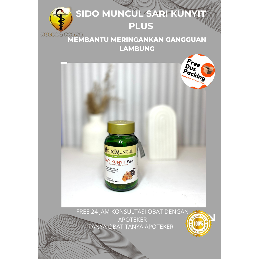 

SIDO MUNCUL SARI KUNYIT PLUS MEMBANTU MERINGANKAN GANGGUAN LAMBUNG