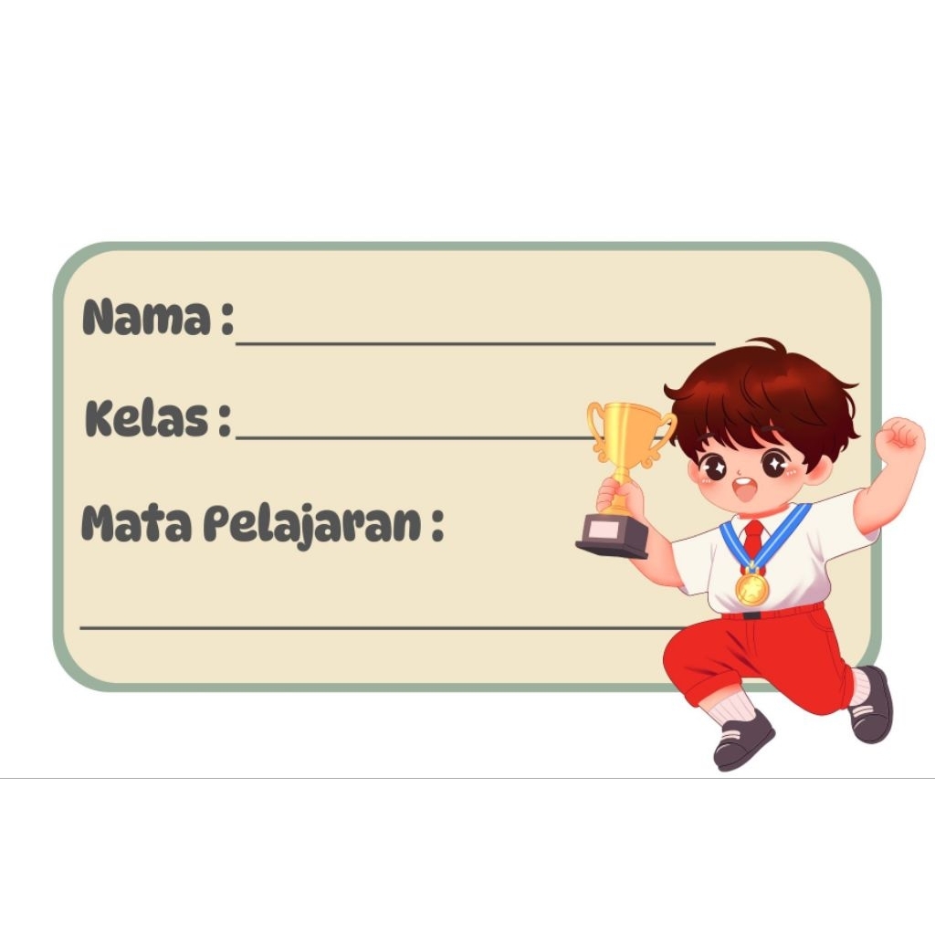 

10pcs stiker mata pelajaran/tulis manual/tulis bolpoin