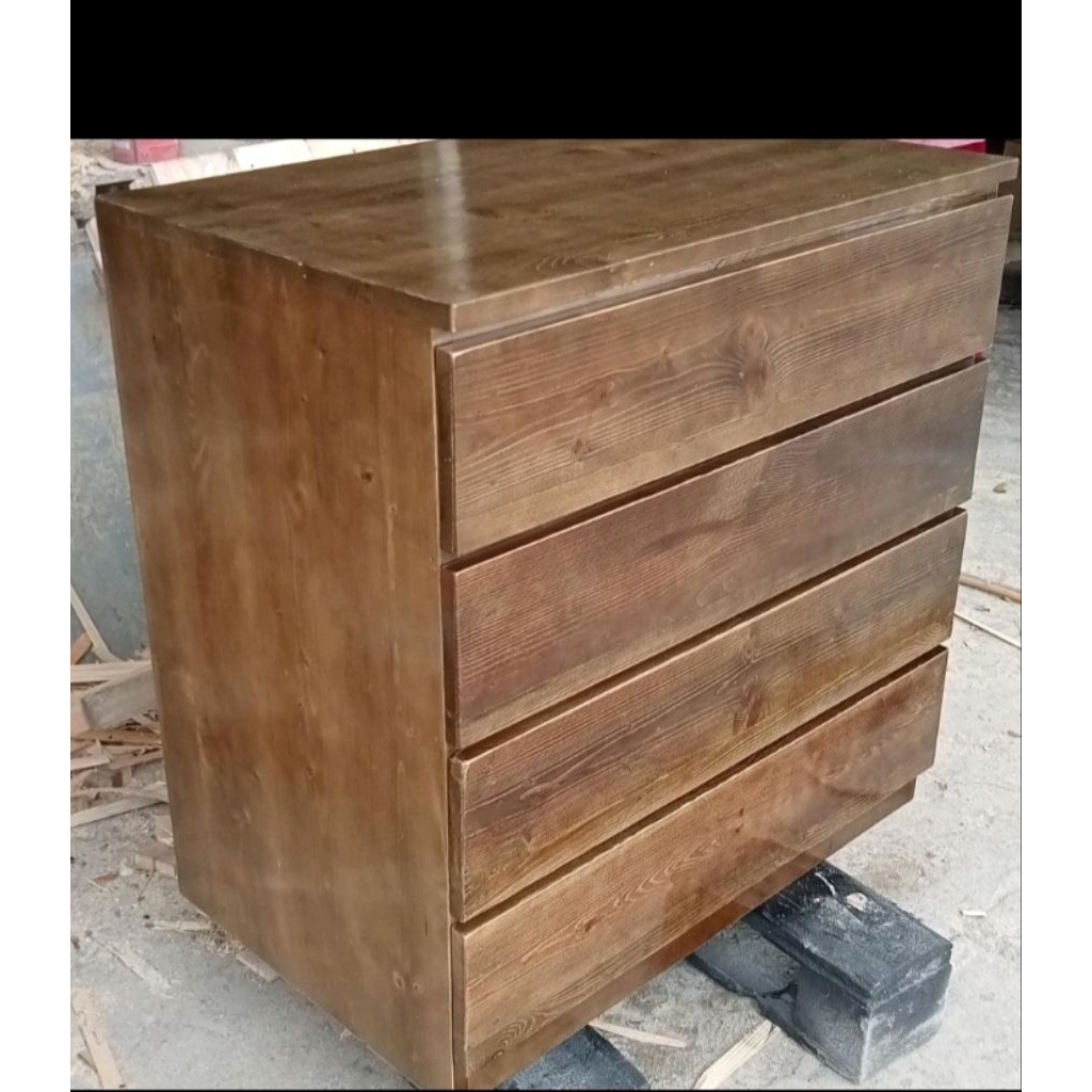 lemari laci laci bahan kayu jati Belanda asli