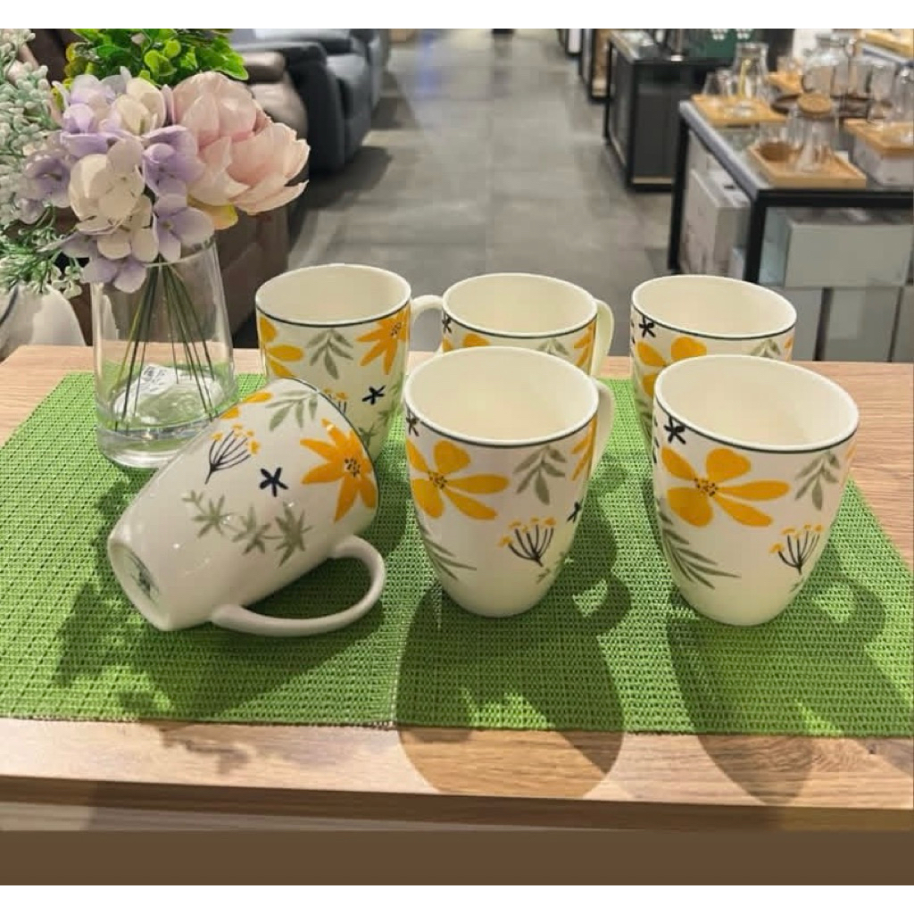 Appetite Set 6 Pcs Mug Pallete Felicia - Kuning