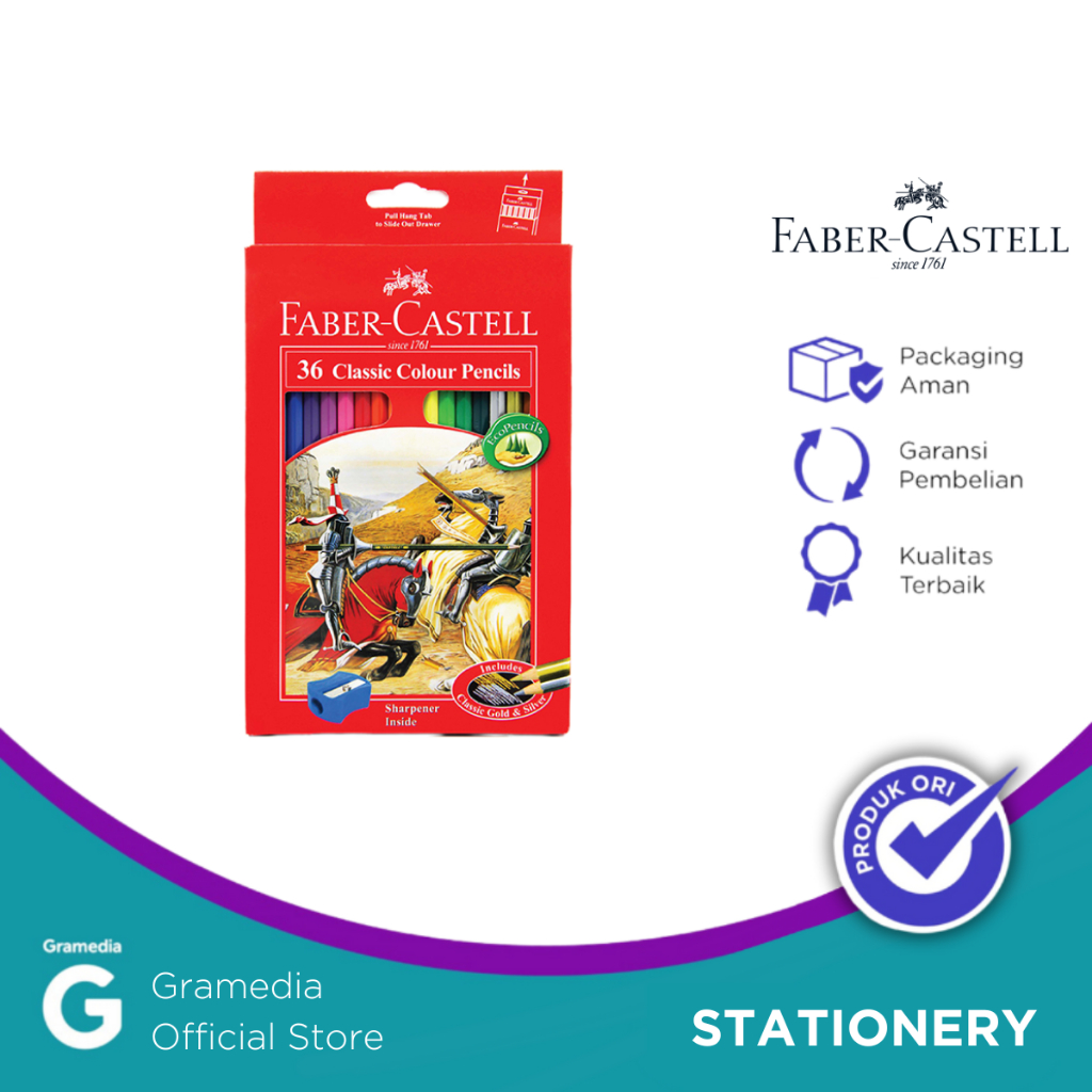 

Gramedia Pettarani - PENSIL WARNA FABER CASTELL CLASSIC COLOUR ISI 36
