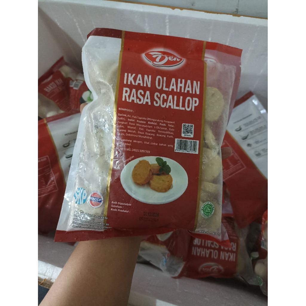 

PAK DEN SCALLOP 500gr IKAN OLAHAN BENTUK SCALLOP