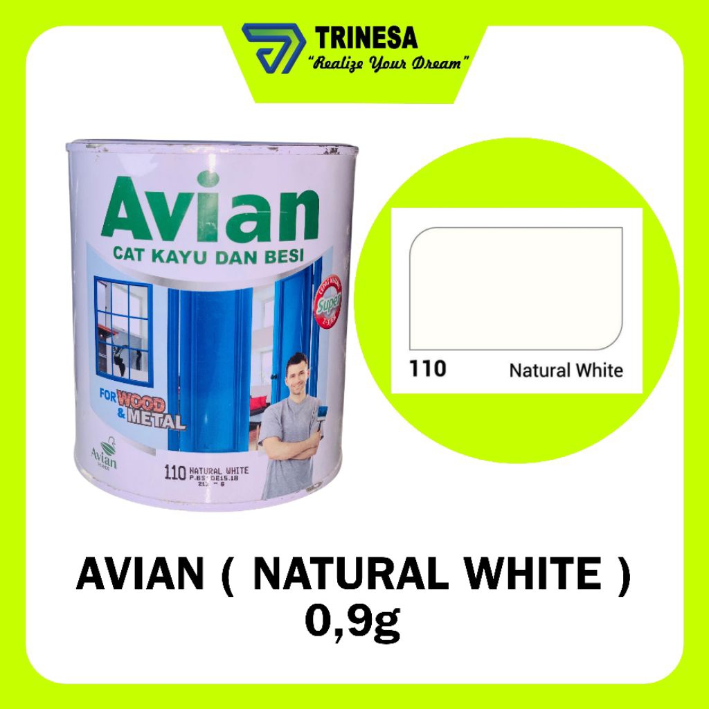 Cat avian / Cat Kayu Dan Besi / 1Kg Warna Natural White