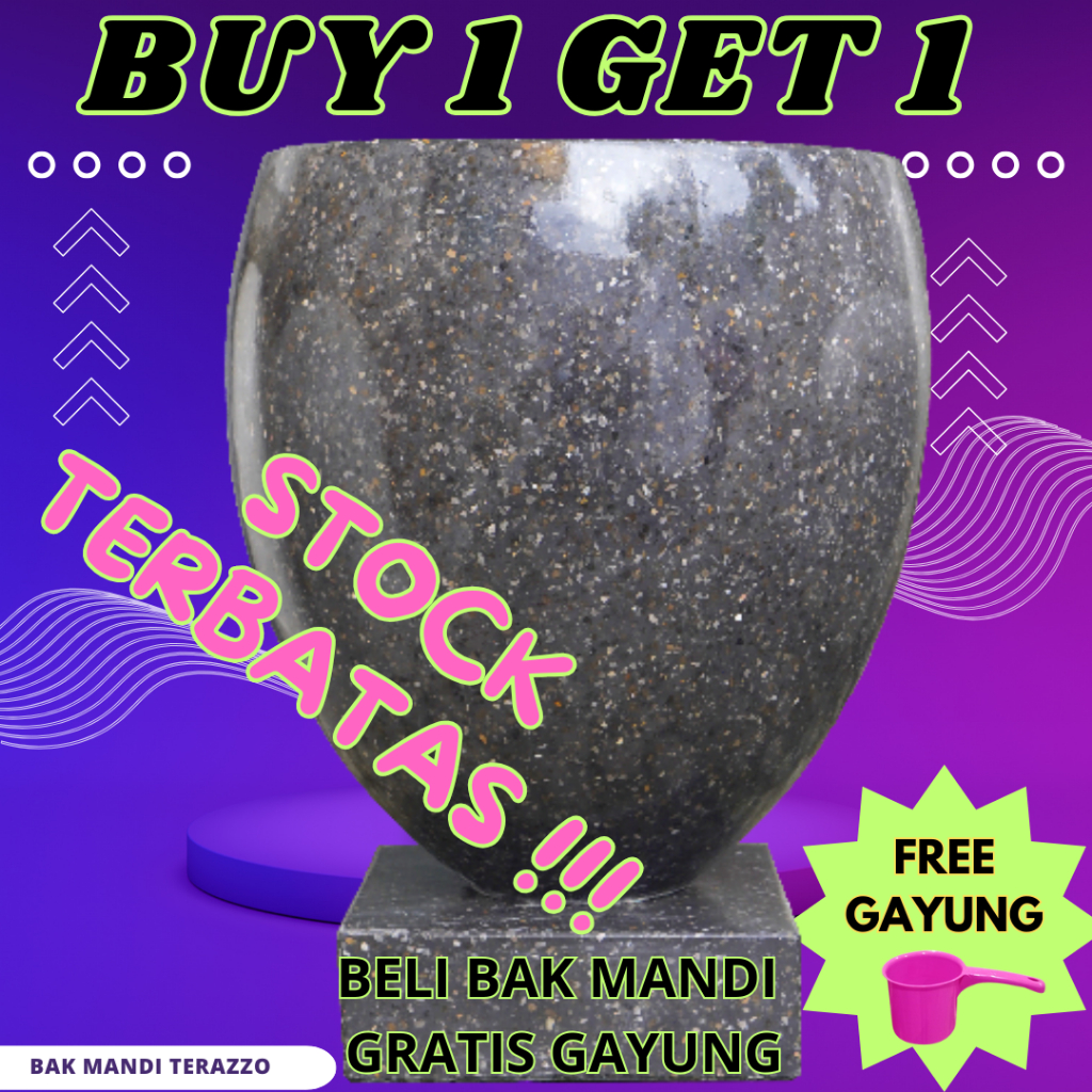 BAK MANDI TERAZZO TIPE BAKUL VARIAN HITAM | BAK AIR TERASO | BAK AIR MINIMALIS | BAK AIR UNIK