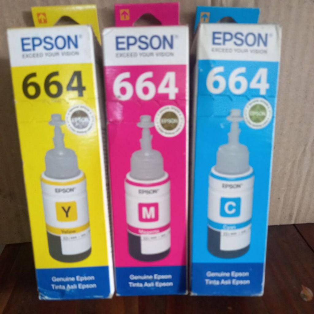 TINTA EPSON ORIGINAL 664 COLOUR KEMASAN LAMA